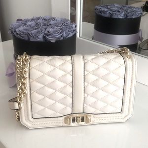 Rebecca Minkoff Love Crossbody Quilted Shoulder Bag Light Pink